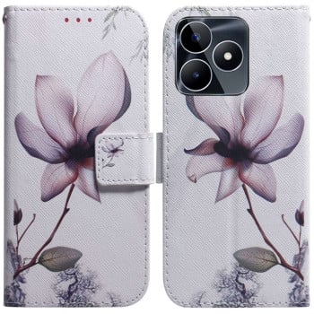 Чехол-книжка Coloured Drawing для Realme C53/C51 / Narzo N53 - Magnolia