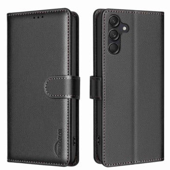 Чехол-книжка Litchi Texture RFID Anti-theft Leather для Samsung Galaxy M16 5G / F16 5G - черный