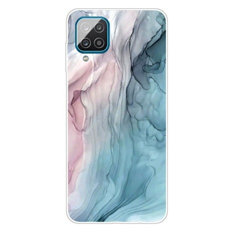 Противоударный чехол Marble Pattern для Samsung Galaxy A12 - Abstract Gray