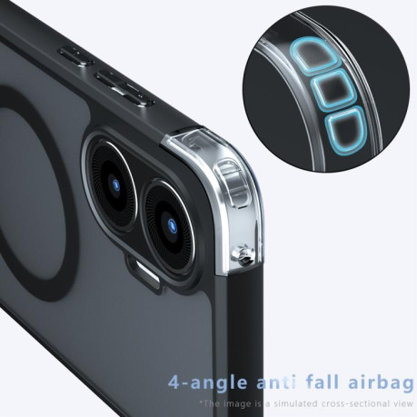 Противоударный чехол Armor Precise Hole PC Hybrid TPU для  Xiaomi Poco F7 - черный