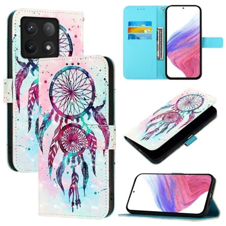 Чехол-книжка 3D Painting для Xiaomi 14T Pro - Color Drop Wind Chimes