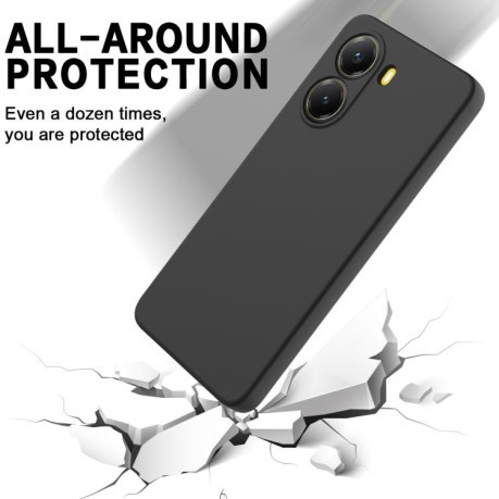 Силіконовий чохол Solid Color Liquid Silicone на Xiaomi Poco X7 Pro - чорний