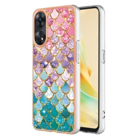 Противоударный чехол Electroplating IMD для OPPO Reno8 T 4G - Scales