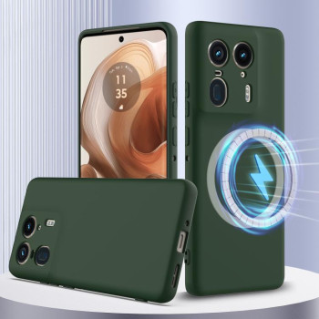 Силиконовый чехол Shockproof Silicone Magsafe для Motorola Edge 50 Ultra - зеленый