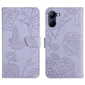 Чохол-книжка Skin Feel Butterfly Embossed для Realme 10 4G - фіолетовий