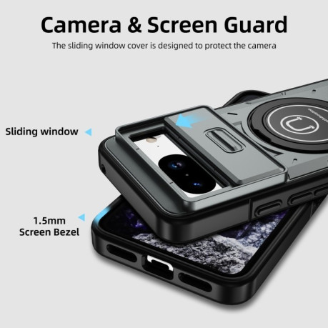 Протиударний чохол Sliding Camshield Magsafe Holder для Google Pixel 8a - сірий