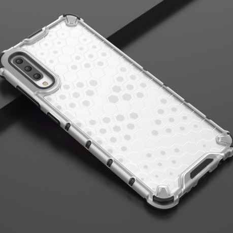 Противоударный чехол Honeycomb на Samsung Galaxy A70 -белый
