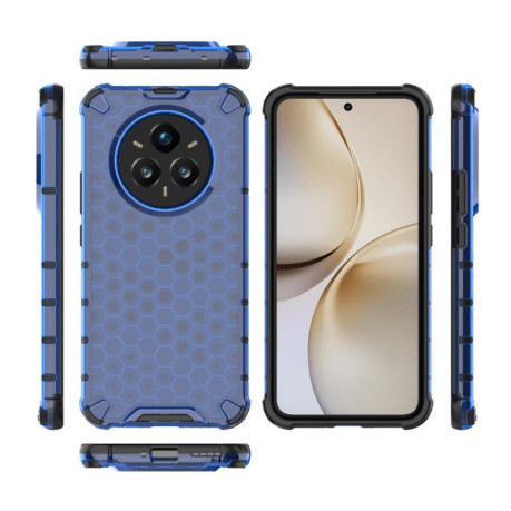 Противоударный чехол Honeycomb на Realme 14 Pro+ 5G - синий