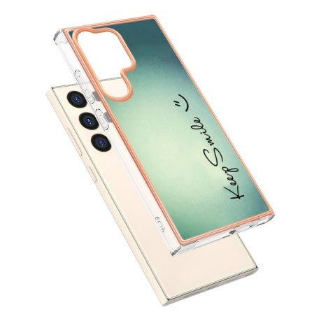 Противоударный чехол Electroplating IMD для Samsung Galaxy S24 Ultra 5G - Smile