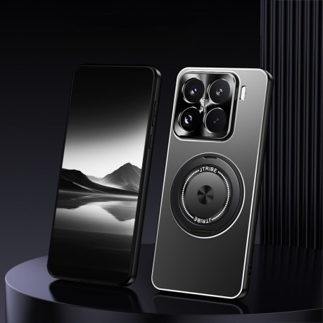 Протиударний чохол Rotating Holder Frosted Metal для Xiaomi 15 Pro - чорний