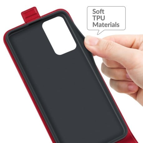 Кожаный флип чехол Colorful Vertical Flip Magnetic Button на  Xiaomi Redmi Note 10 Pro / Note 10 Pro Max - красный