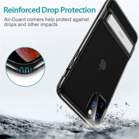 Силіконовий чохол-підставка ESR Air Shield Boost на iPhone 11 Pro Max -прозоро-чорний