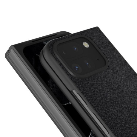 Чохол ABEEL Genuine Leather Luxury для Google Pixel 9 Pro Fold - чорний