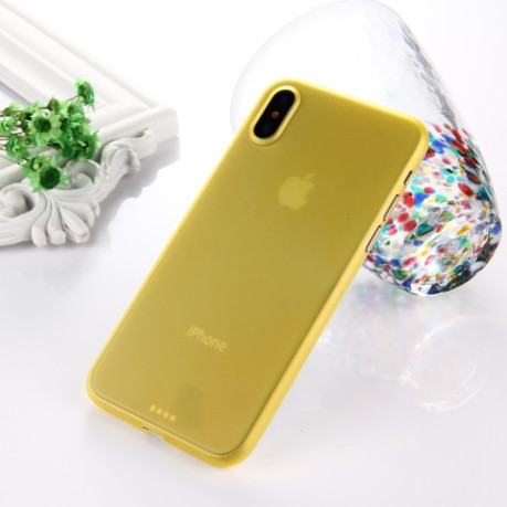Ультратонкий чехол Back Cover для iPhone X / XS - желтый
