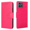 Чехол-книжка Crystal Texture для Motorola Edge 50 5G - пурпурно-красный