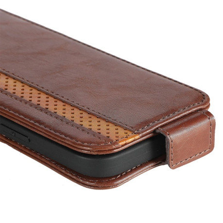 Флип-чехол Splicing Wallet Card для OPPO A17 - коричневый