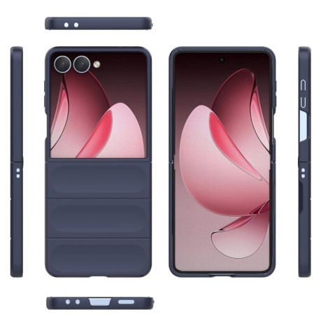 Силіконовий чохол Magic Flannel для Samsung Galaxy Flip 7 5G - синій