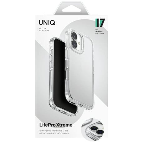 Оригінальний чохол Uniq Lifepro Xtreme для iPhone 17 - Transparent
