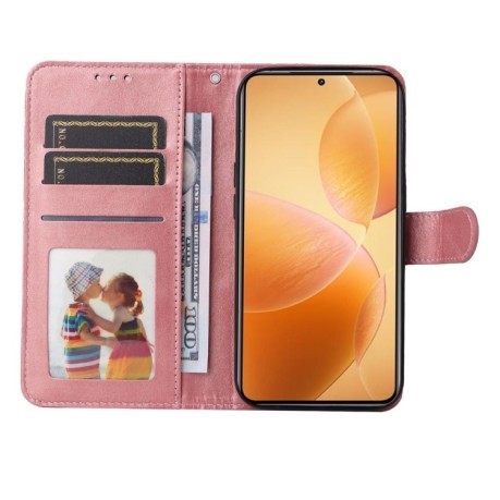 Чохол-книжка Stitching Calf Texture для Xiaomi 14T Pro - рожеве золото