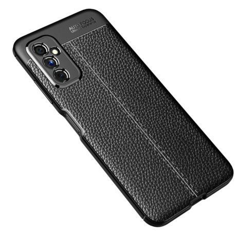 Противоударный чехол Litchi Texture для Samsung Galaxy M52 5G - черный