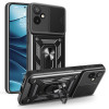 Противоударный чехол Sliding Camshield для Samsung Galaxy M06 5G / F06 5G - черный