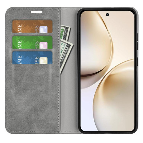 Чехол-книжка Retro Skin Feel Business Magnetic на Realme 14 Pro+ - серый