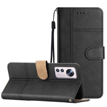 Чехол-книжка Business Style Cowhide для Xiaomi 12 Pro - черный