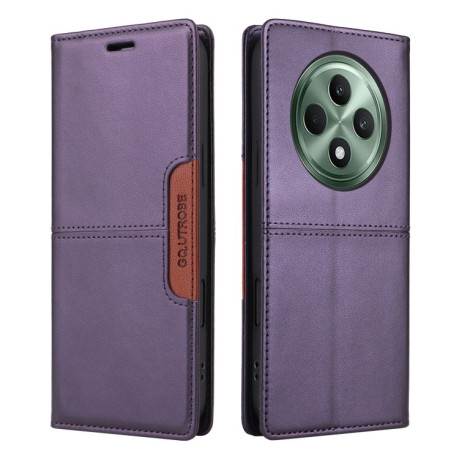 Чехол-книжка GQUTROBE G01 RFID Anti-theft Leather  для OPPO Reno12 F/12FS - фиолетовый