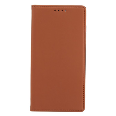 Чехол-книжка Strong Magnetism на Samsung Galaxy S22 Ultra 5G - коричневый