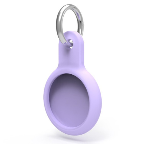 Силиконовый чехол Key Chain с карабином для AirTag - фиолетовый