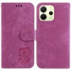 Чохол-книжка Little Tiger Embossed Leather Xiaomi Redmi Note 14 4G 164.48mm - пурпурно-червоний
