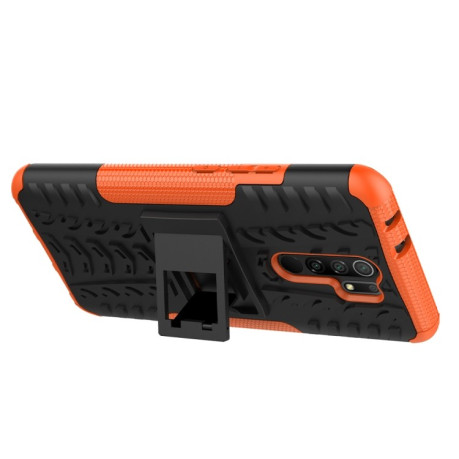 Противоударный чехол Tire Texture на Xiaomi Redmi 9 - оранжевый