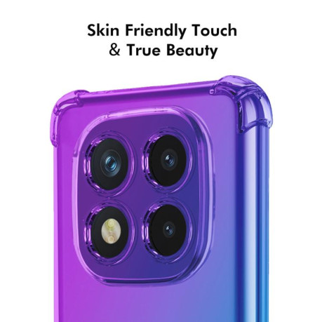 Противоударный чехол ENKAY Clear для Xiaomi Redmi Note 14 Pro 4G - розово-золотой