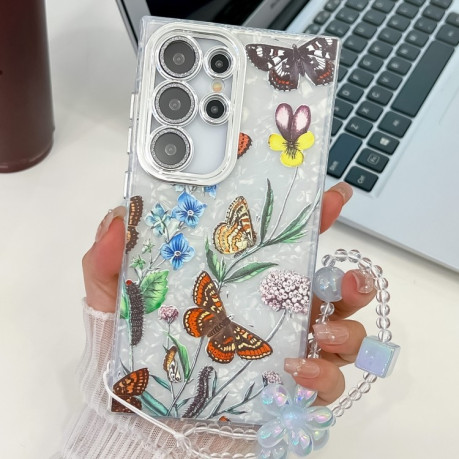 Противоударный чехол Flowers and Plants Series для Samsung Galaxy S25 Ultra 5G - Butterfly Love Flower
