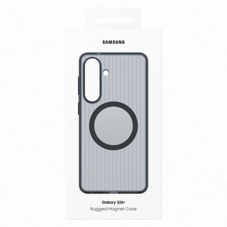 Оригинальный чехол Samsung Rugged Magnet совместимый с MagSafe на Samsung Galaxy S26 Plus — чёрный