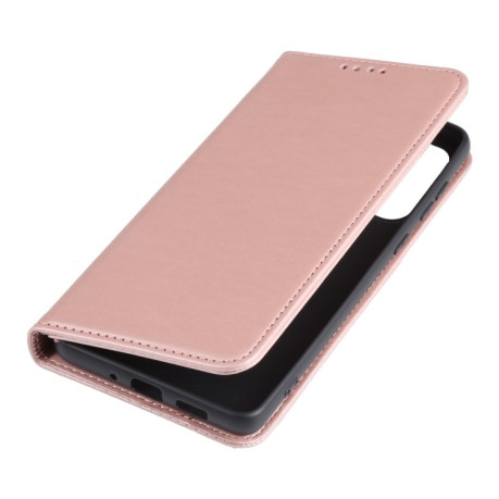 Чехол-книжка Strong Magnetism на Samsung Galaxy A73 - розовое золото
