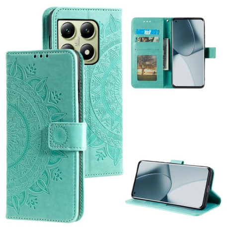 Чехол-книжка Totem Flower для  Xiaomi 14T Pro - зеленый