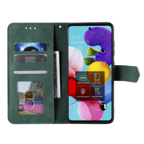 Чехол-книжка Stitching Skin Feel для Redmi Note 14 Pro 4G - зеленый