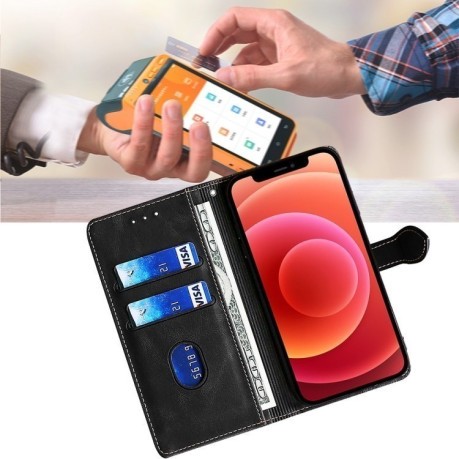 Чохол-книжка Stitching Skin Feel для OPPO Reno12 F/12 FS 5G - чорний