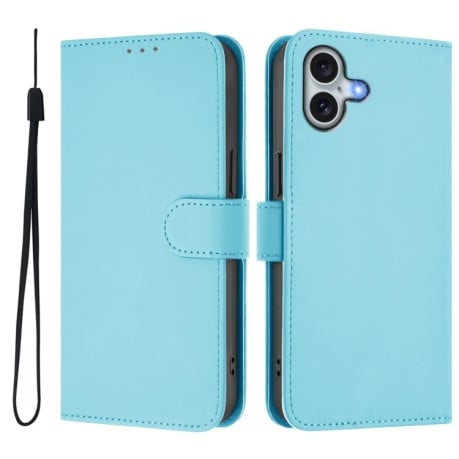 Чохол-книжка Skin Feel S-type для iPhone 16 Plus - блакитний