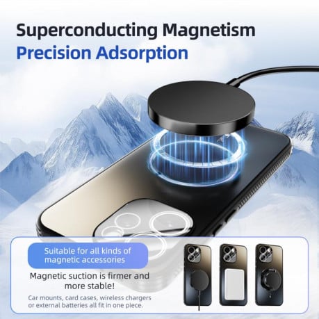Ударостійкий чохол ABEEL Heat Dissipation Frosted MagSafe на OPPO Reno15 Pro 5G Global — чорний