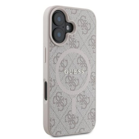 Оригинальный чехол Guess 4G Ring Classic Logo MagSafe для iPhone 16 Plus - Pink