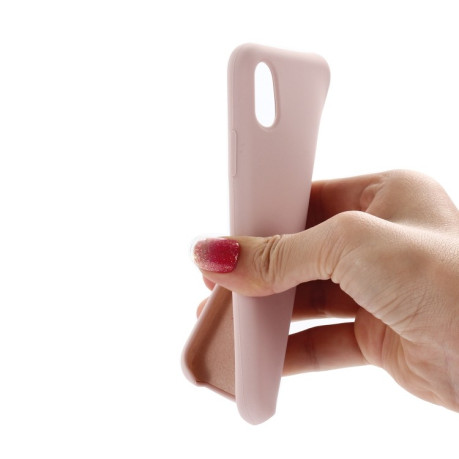 Протиударний чохол Liquid Silicone для iPhone XR - рожевий