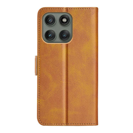Чехол-книжка Dual-side Magnetic Buckle для Motorola Edge 60 Pro - желтый