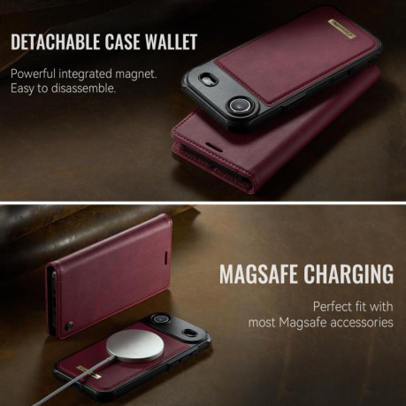 Чехол-книжка CaseMe C49 магнитный с RFID-блокировкой для iPhone Air — красный