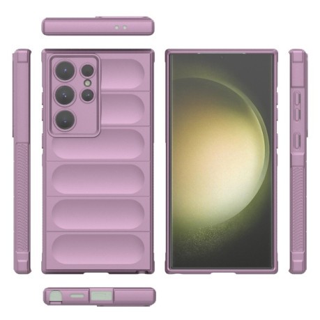 Силиконовый чехол Magic Flannel для Samsung Galaxy S24 Ultra 5G - фиолетовый