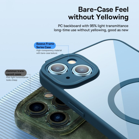 Противоударный чехол Baseus Frame Series для iPhone 14 Plus - синий