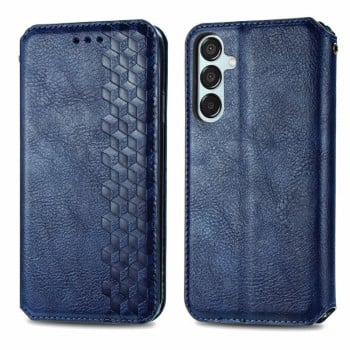 Чохол-книжка Cubic Grid для Samsung Galaxy M15 - синій