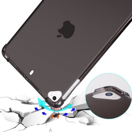 Противоударный прозрачный силиконовый чехол Full Thicken Corners на iPad Air 2019 / Pro 10.5 -черный