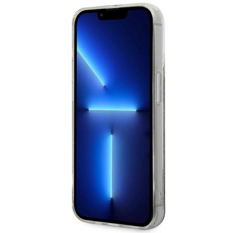 Оригінальний чохол Karl Lagerfeld Liquid Glitter Monogram для iPhone 14 Pro Max - silver